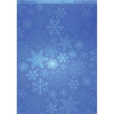 Hunkydory A4 Mirri Card - Stylish Snowflakes - Christmas Blue