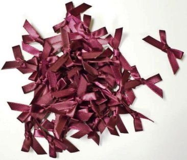 Crafty Impressions Satin Bows Wine - Red (50PK)