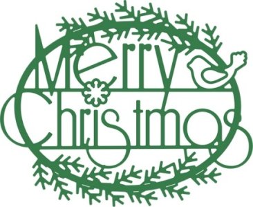 Cheery Lynn Design Die - Mery Christmas Pine & Partridge Sentiment