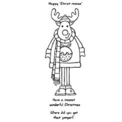 *SALE* Woodware Clear Stamp - Christmoose  Was £5.99  Now £2.99