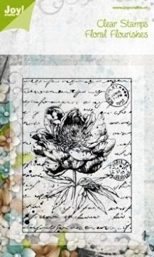 Joy Craft  Stamp Stamp  - Floral Flourishes - Old Letter Rose No1