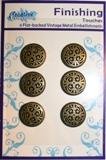 Creative Expressions Vintage Metal Button Embellishments