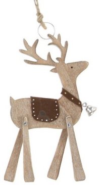 *SALE* Natural Christmas Dangly Reindeer - Brown  Was £4.50  Now £2.25