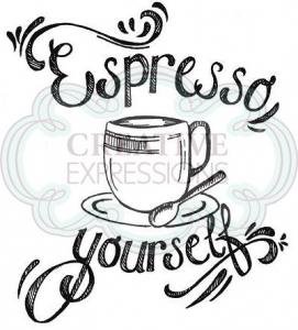 *SALE* Creative Expressions Cling Stamp - Expresso Yourself  Was £4.99  Now £2.49