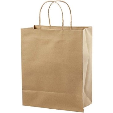 Kraft Recycle Paper Bag with Handle 33cm (10pk)