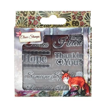 *SALE* SANTORO'S Willow Clear Stamp - Sentiment  Was £4.99  Now £2.49