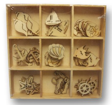 Crafts Too Wooden Elements Shapes - Sealife
