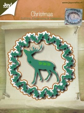 Joy Crafts Cutting, Embossing and Debossing Stencil - Christmas Border / Deer