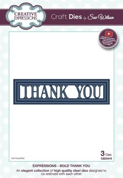 Sue Wilson Die - Expressions Collection - Bold Thank You
