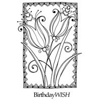 Woodware Clear Stamp Set - Love Tulips in a Frame