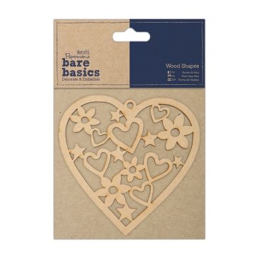 Bare Basics Wooden Shapes -Heart