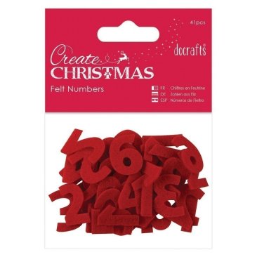 Papermania Advent Calendar Numbers - Red