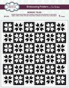 Creative Expressions 8" x 8" Embossing Folder -Nordic Tiles