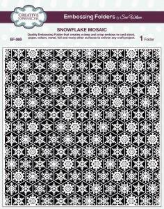 Creative Expressions 8" x 8" Embossing Folder -Snowflake Mosaic