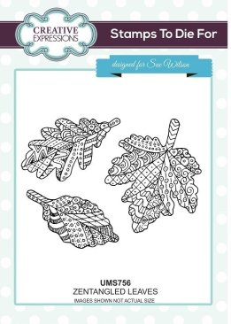 *SALE* Creative Expressions Cling Stamp to Die for - Zentangled Leaves