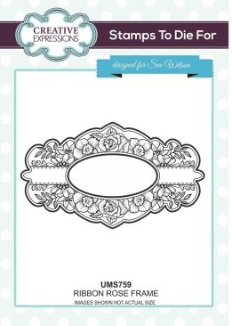 *SALE* Creative Expressions Cling Stamp to Die for - Ribbon Rose Frame