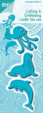 Joy Crafts Cutting and Embossing Stencil- Seal, Dolphin and Jellyfish