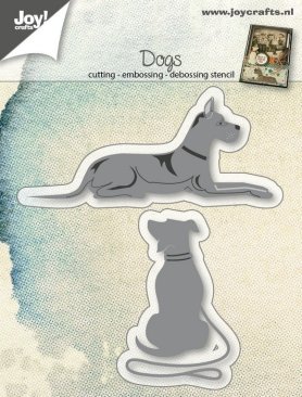 Joy Craft - Cutting and Embossing Stencil - Dogs (2pcs)