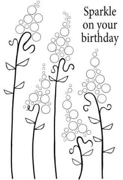 Woodware Clear Stamp - Mini Bubble Bloom - Annie