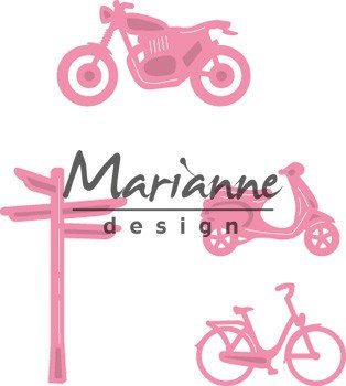*SALE* Marianne Design Collectable - Village Decoration set 4 (Bicycle)