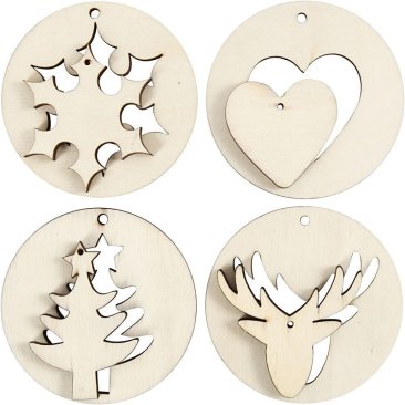 Creativ 2-in-1 Wooden Hanging Decorations