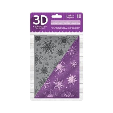 Crafter's Companion 5" x 7" 3D Embossing Folder - Sparkling Snowflake