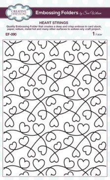 Creative Expressions  5 3/4" X 7 1/2" Embossing Folder- Heart Strings