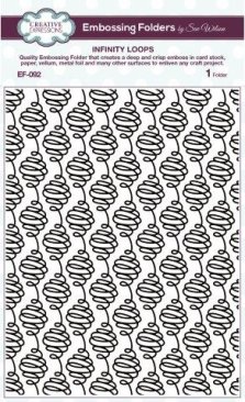 Creative Expressions  5 3/4" X 7 1/2" Embossing Folder-Infinity Loops