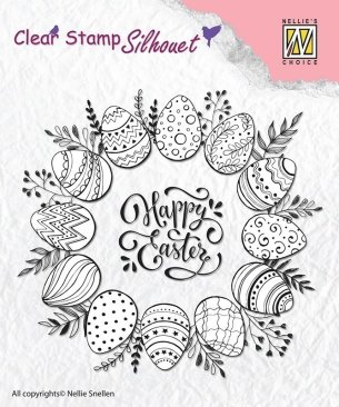 Nellie Snellen Clear Stamps Silhouette - Happy Easter