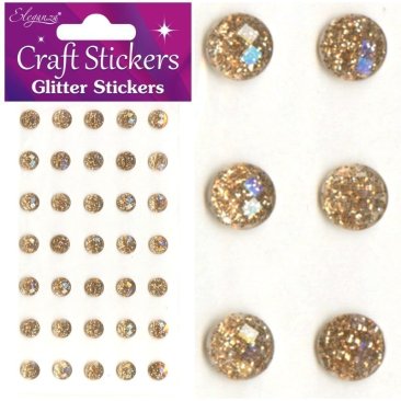 Eleganza Craft Glitter Gems  - 8mm Champagne