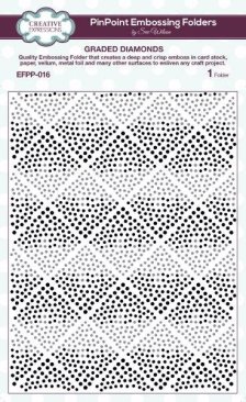Creative Expressions  190mm x 145mm Embossing Folder- Pinpoint Graded Diamonds