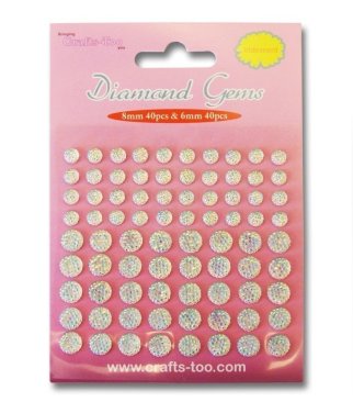 Crafts Too  Adhesive Diamond Gems - Iridescent