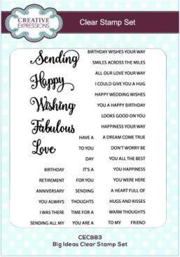 Creative Expressions Clear Stamp set - Big Ideas