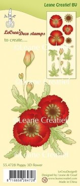 Leanne Creatief Combi Stamp - Poppy 3D Flower