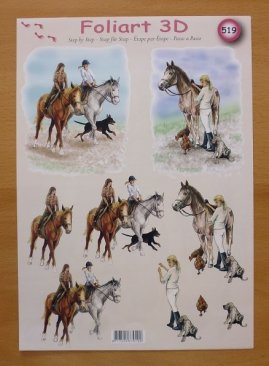 Foliart Decoupage sheet - Horse Riding