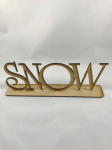 Daisy Jewels and Craft Wooden Sentiment - Snow on Stand