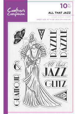 Crafter's Companion Clear Acrylic Stamp - All That Jazz - Roaring 20s Collection