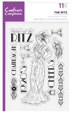Crafter's Companion Clear Acrylic Stamp - The Ritz - Roaring 20s Collection