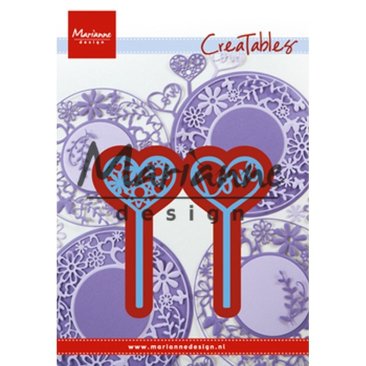 *SALE* Marianne Design Creatables Cutting and Embossing Stencil - Heart pins (set of 2)