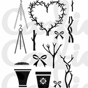 Card-io Combinations Clear Stamps - Posh Pots