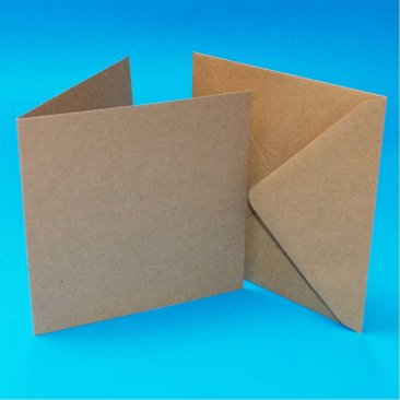 Craft UK  6" x 6" Cards and Envelopes - Kraft (50 pk)