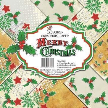 Decorer 8 x 8 Paper Pack - Merry Christmas