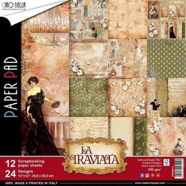 Ciao Bella Papers - Paper Pad 12x12 La Traviata