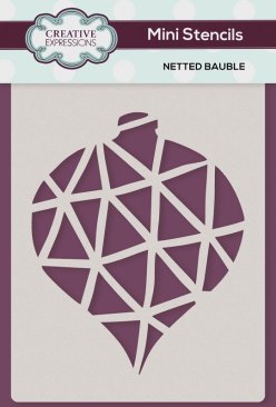 Creative Expressions Mini Stencil - Netted Bauble