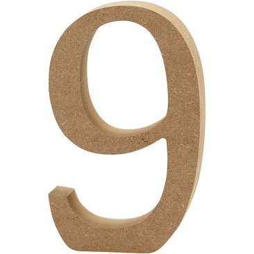 MDF Number 9   Height: 8 cm
