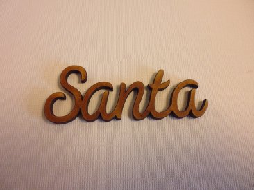 Daisy Jewels and Craft Wooden Sentiment - Santa