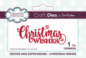 Sue Wilson Die - Mini Expressions Collection - Christmas Wishes
