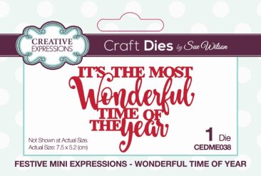 Sue Wilson Die - Mini Expressions Collection - Wonderful time of the Year