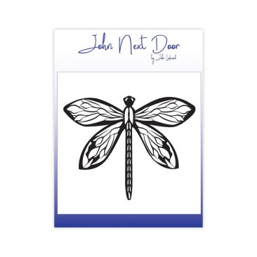 John Next Door Clear Stamp -Bold Dragonfly