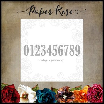 Paper Rose Die set - Jumbo Numbers